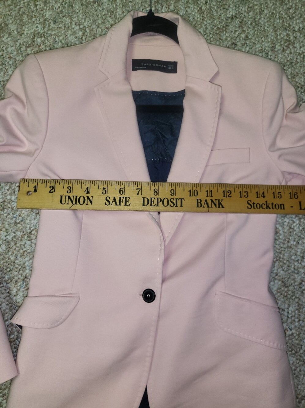 NEW Zara Pale Pink Single-Button Notch Lapel Blazer NWOT Size XS - Picture 10 of 11